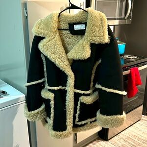 ASOS design suede teddy coat